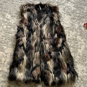 Like New - Free People Faux Fur Vest XS